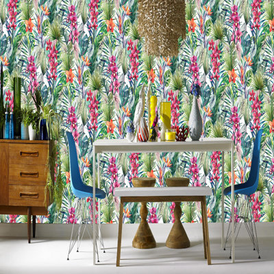 10m x 52cm Aloha Tropical Wallpaper Roll