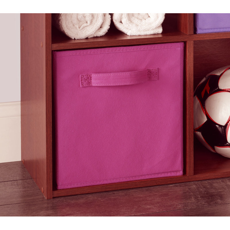 27cm Cube Fabric Bin with Pull Handle by ClosetMaid, Fuchsia