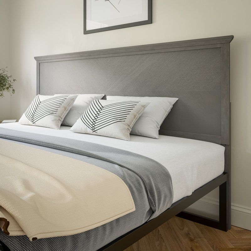 Tête de lit ajustable Culbert Herring, Gris délavé, Très grand