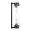 Chapman & Myers Garrett 2 Light Bathroom Bedroom Wall Fixture In Aged Iron Finish With Clear Shade