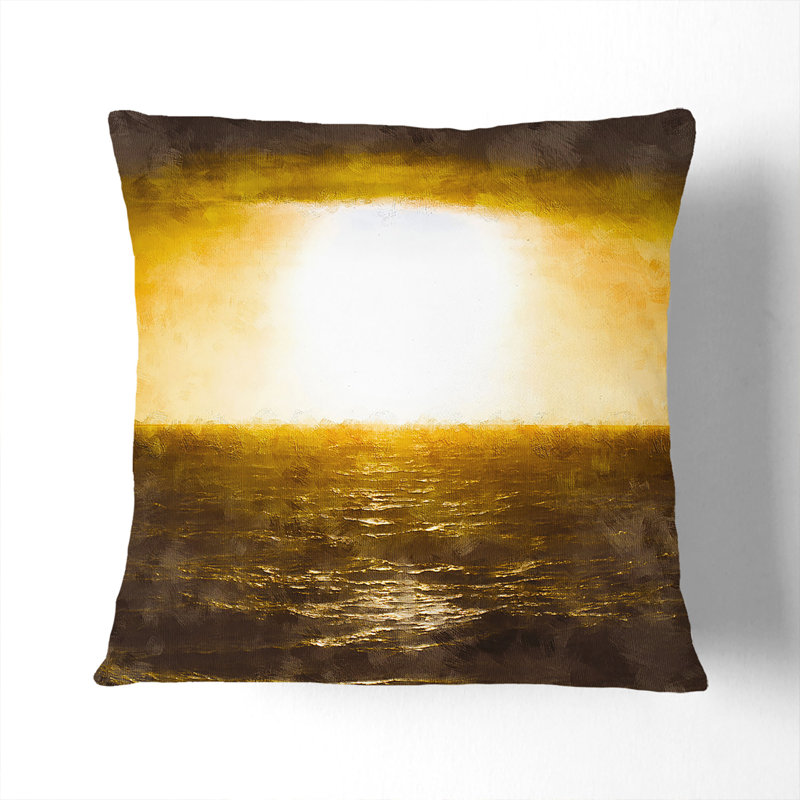 Sun over the Ocean Cushion with Filling, 55cm H x 55cm W x 20cm D