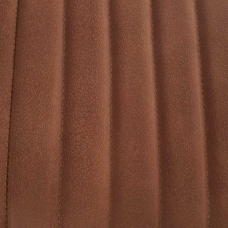 Genuine Leather Upholstered Bench, Brown