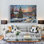 Art mural rétro sur toile, arbre de Noël rétro