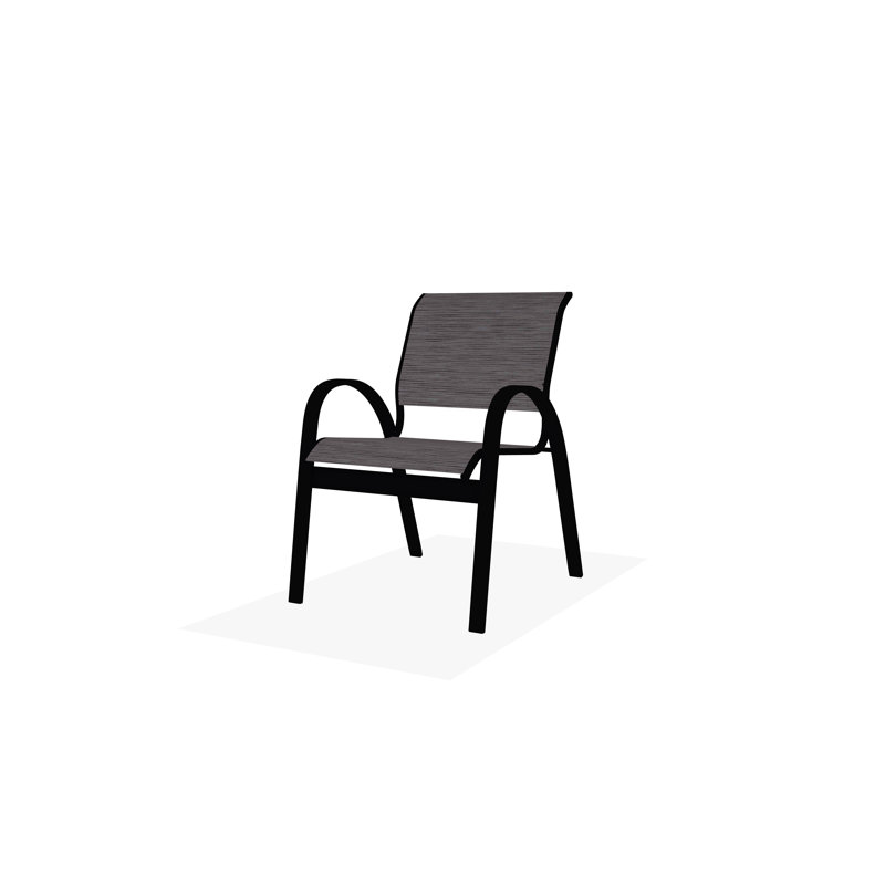 Aruba II Outdoor Dining Chair, Fossil, Black