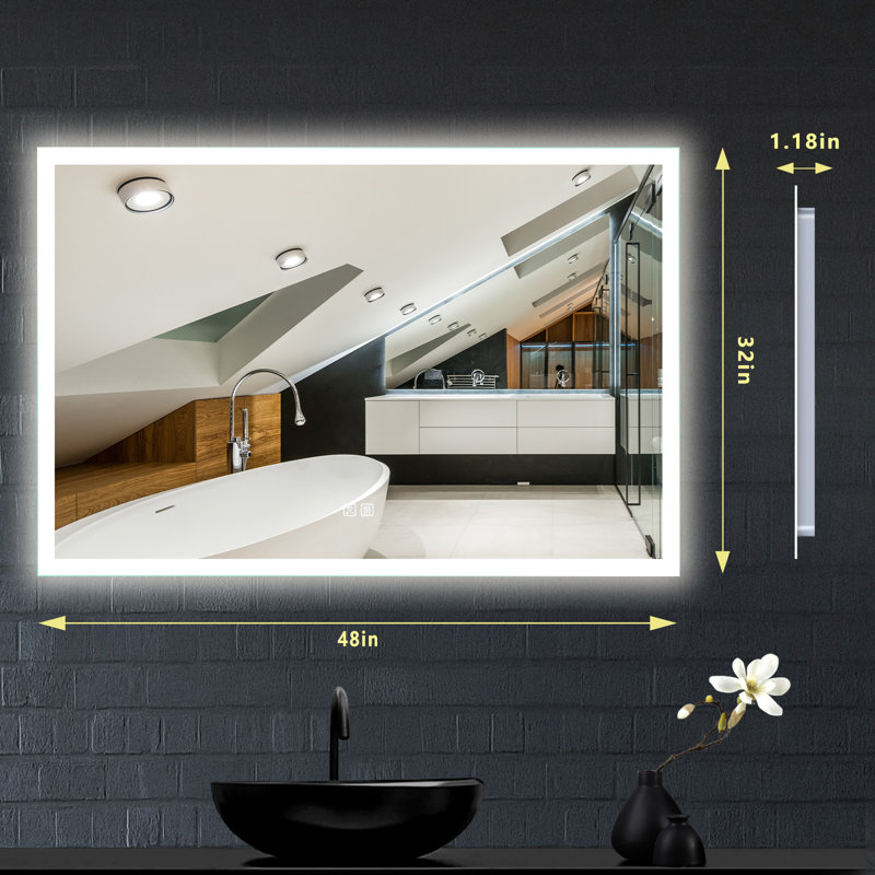 Naliyah Flat Wall Mirror, 48" x 32"