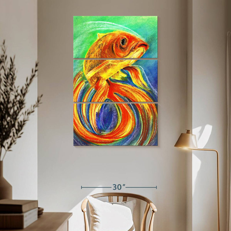 Brampt Gold Betta Fish, 65" H x 42" W