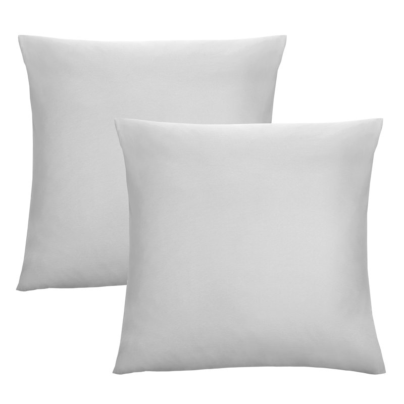 biberna 100% Cotton Pillow Case, 40cm W x 40cm L, Dark Grey