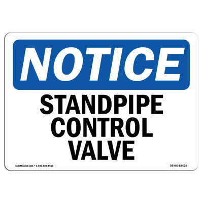 Standpipe Control Valve Sign