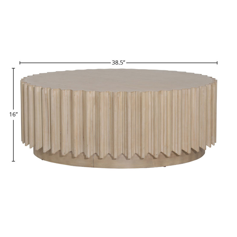 Velma Rubber Wood Coffee Table, Natural