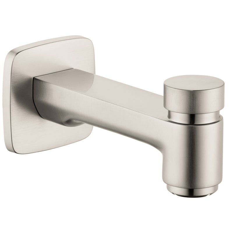 Logis Wall Mounted Tub Spout Trim with Diverter, Brushed Nickel