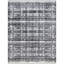 Tapis rectangulaire noir / blanc en laine / soie noué à la main-75233267