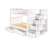 Tena Solid Wood Standard Stairway Bunk Beds Full over Full, 4 Drawers in the Steps, 2 Under-Bed Drawers, White-2041697640-2101209410