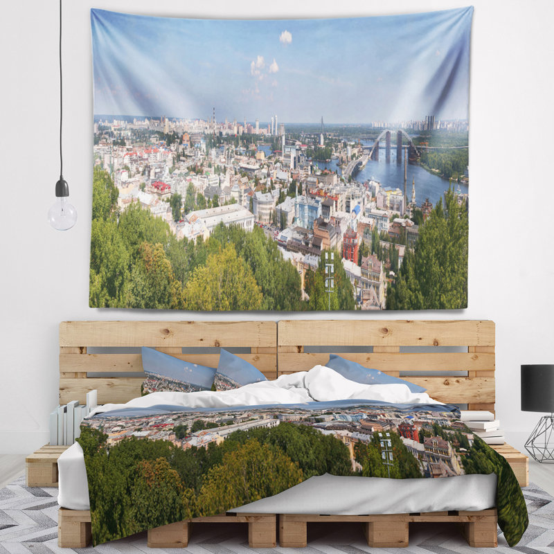 Photographie kiev cityscape panorama tapisserie, H 50 po x l 60 po