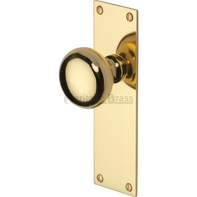 Heritage Mortice Knob on Latch Plate Balmoral Design