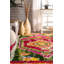 Tapis à poil long performance rose / vert thierry-31301201