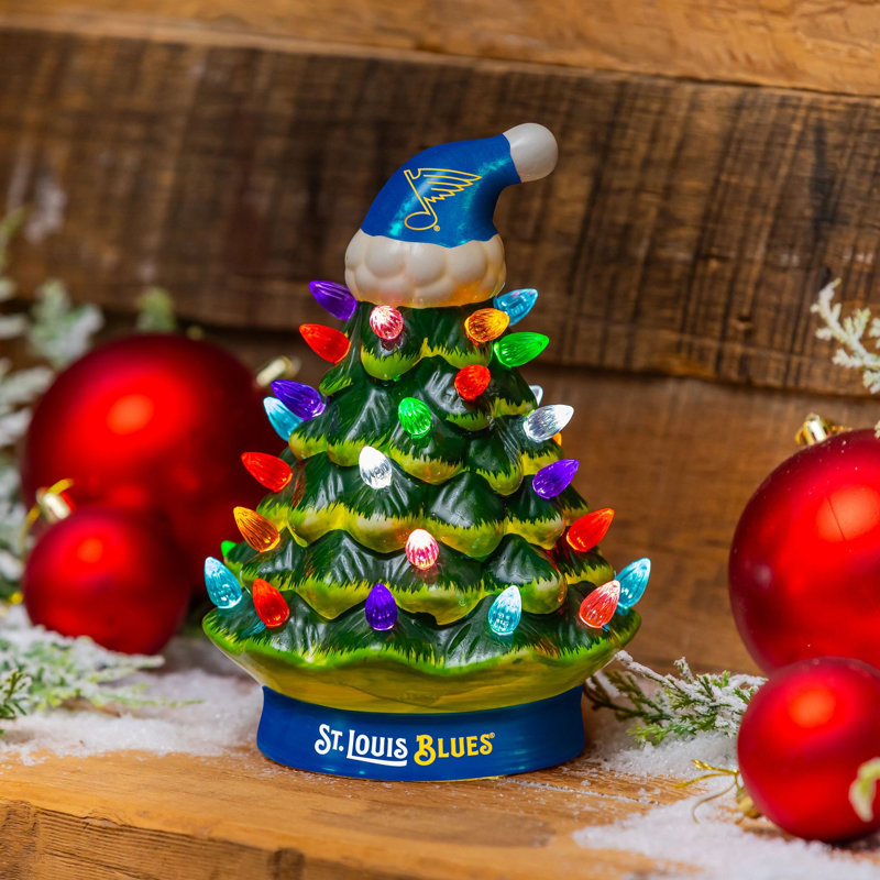 Sapin de Noël en céramique à DEL de 20 cm (8 po), Blues de Saint-Louis 2025