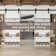 Manufactured Wood Bookshelf Style Barn Door Primed with Mounting Hardware Kit