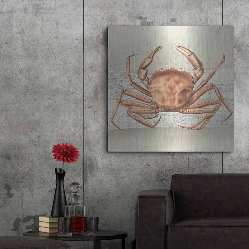Art mural en métal luxueux «Sandcritter 1» par Karen Smith, 36 po x 36 po