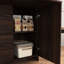 Armoire de bureau avec compartiment à 2 tablettes - Dortoir en noyer pour bureau à domicile