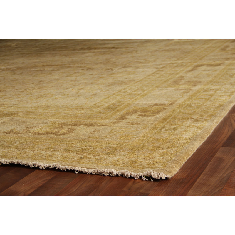 Antique Weave Ziegler Wool Oriental Area Rug in Beige/Brown, Rectangle 14' x 18'