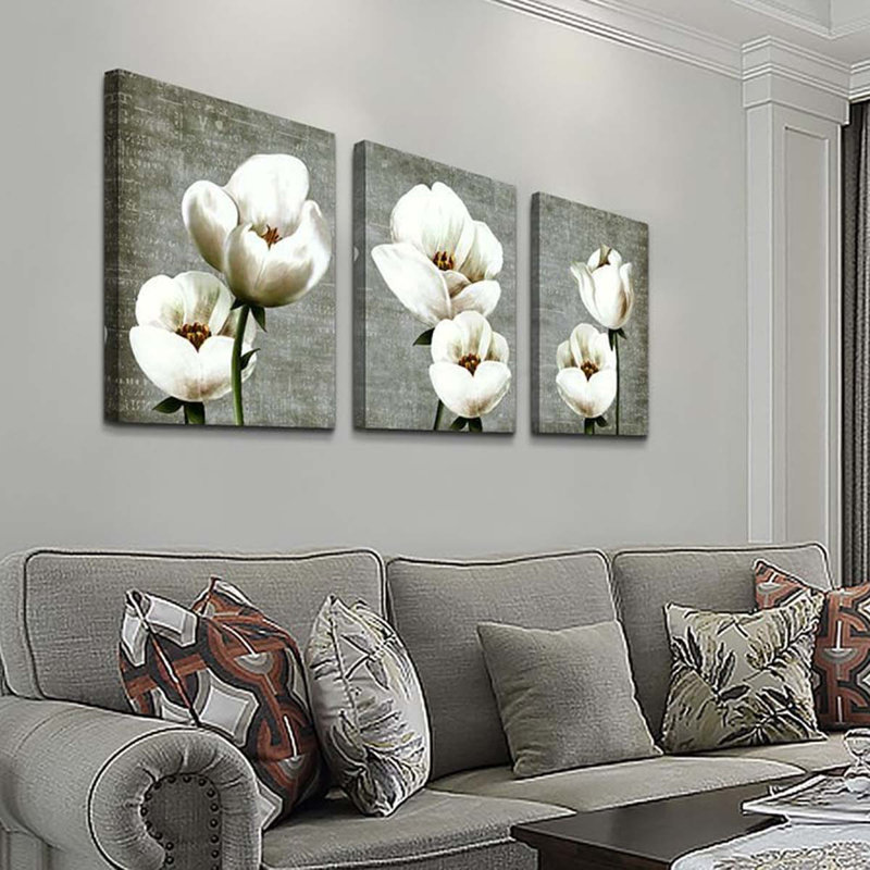 3 Piece Wrapped Canvas Print, 40 cm H x 90 cm W