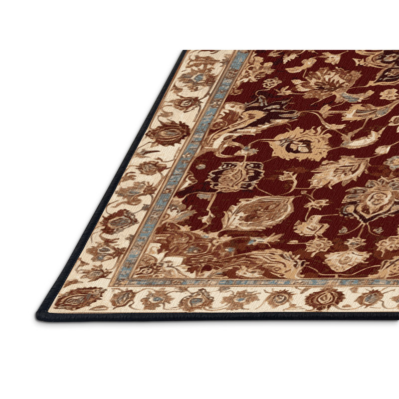 Tapis brun lavable à la machine, Rectangulaire 7 pi x 10 pi