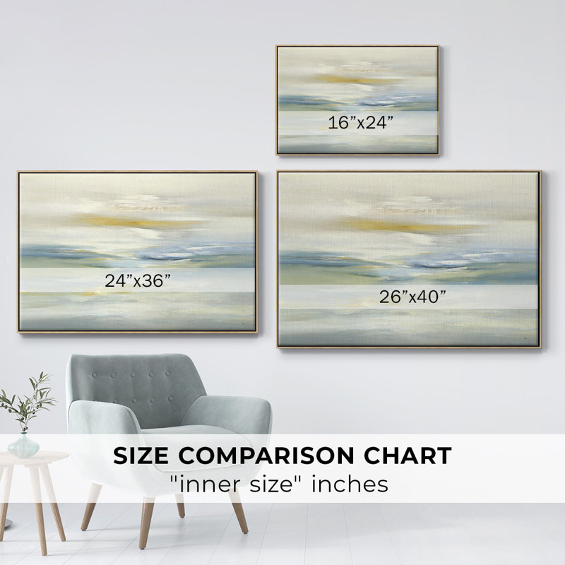 Paysage apaisant, reproduction sur toile, H 37 po x l 25 po x P 2 po, Bois naturel