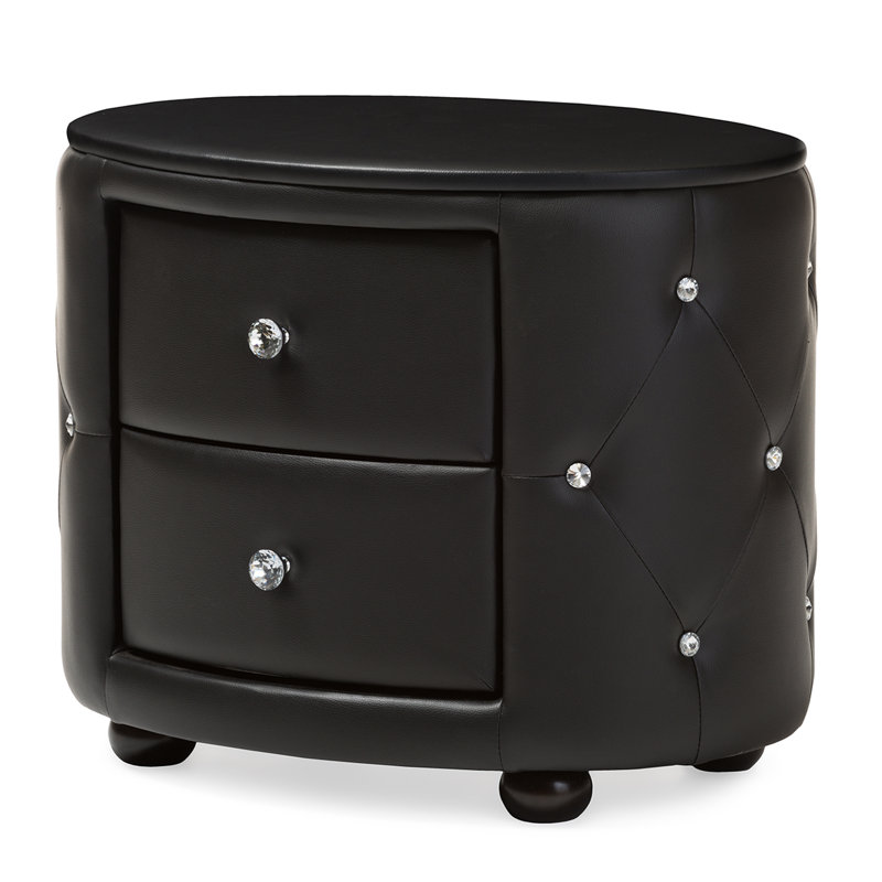 Meyanna 23.1'' W Nightstand, Black