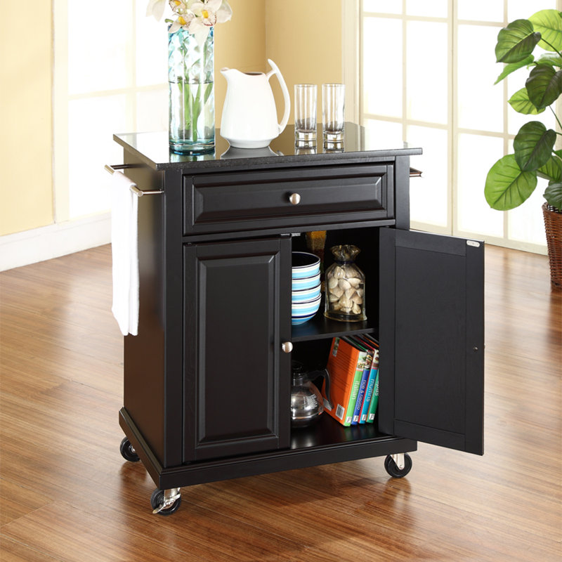 Hedon 31 " W Kitchen Cart, Black