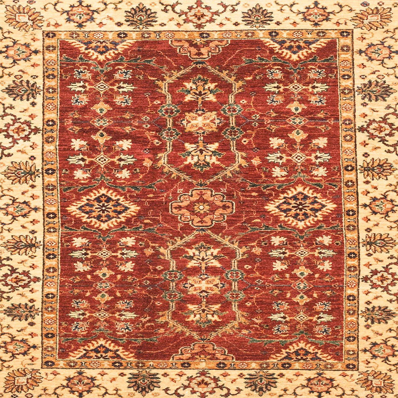 Tapis abstrait à motif abstrait 3173, Carré 8 pi