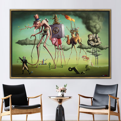 Reproduction d'art Salvador Dali, "The American Dream" - Toile imprimée de haute qualité