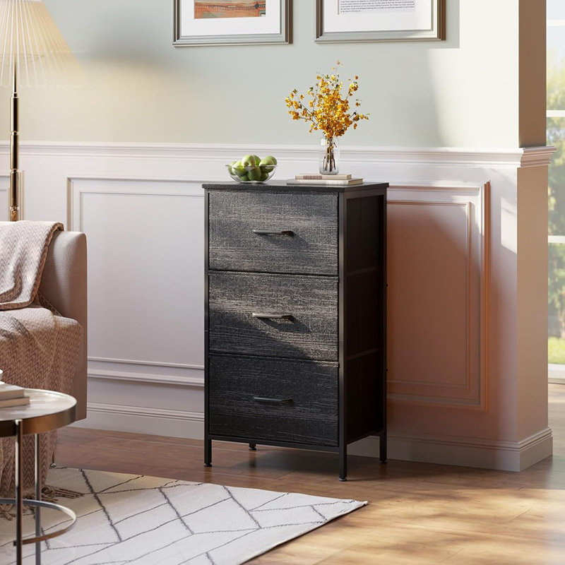 Commode pour chambre à coucher avec table de chevet et commode pour petite table de bout pour le salon, commode avec 3 tiroirs de rangement