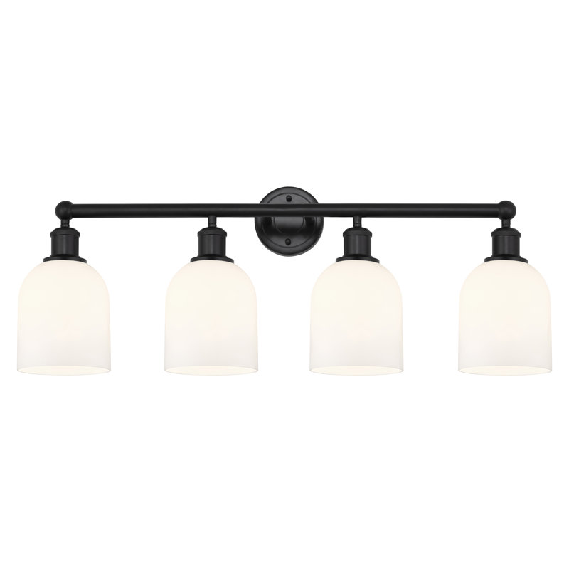 Odaniel 4 - Light Dimmable Vanity Light, Matte Black, Gloss White