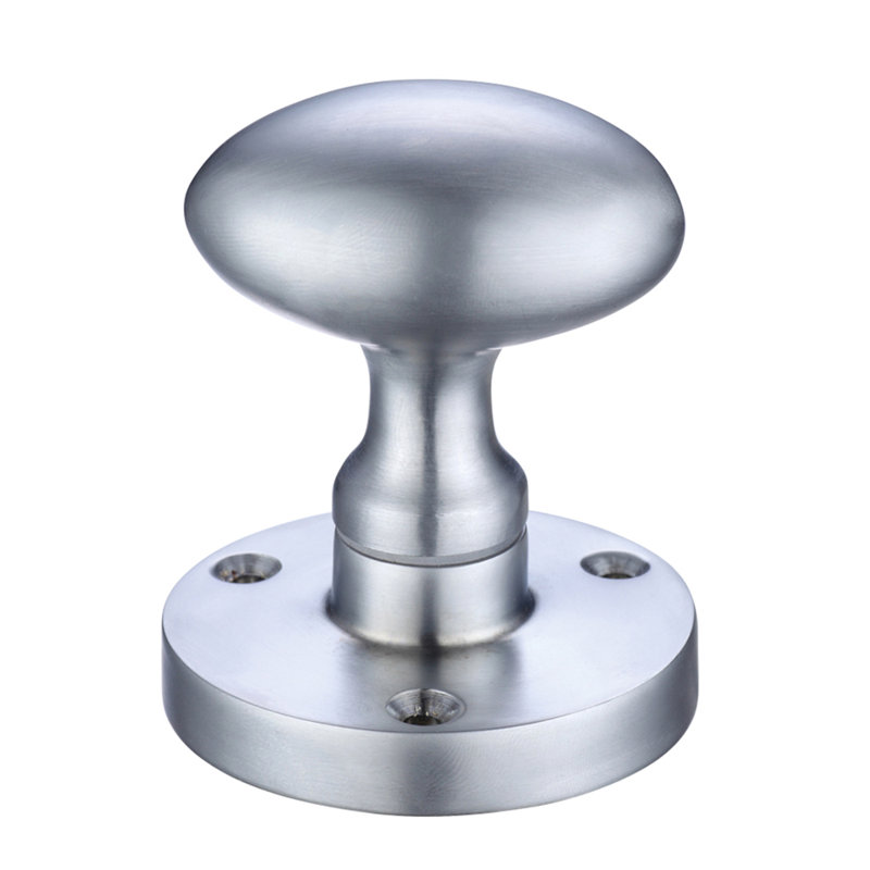 Hagberg Oval Mortice Knob 60.5Mm Rose Hagberg, Satin Chrome