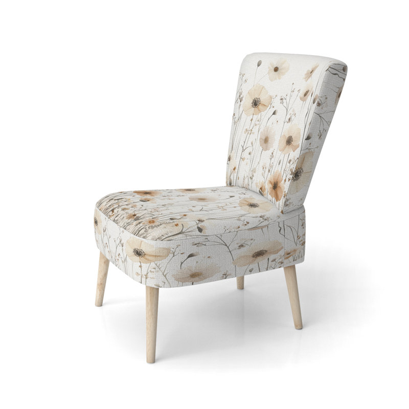 Chaise d'appoint Wildflowers - Chaise d'appoint neutre Wildflower Field I, Chaise d'appoint sans accoudoirs