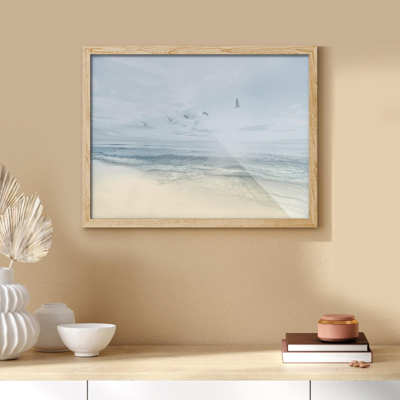 "Oiseaux qui volent au-dessus de la vie marine et marine", Naturel, H 11 po x l 14 po
