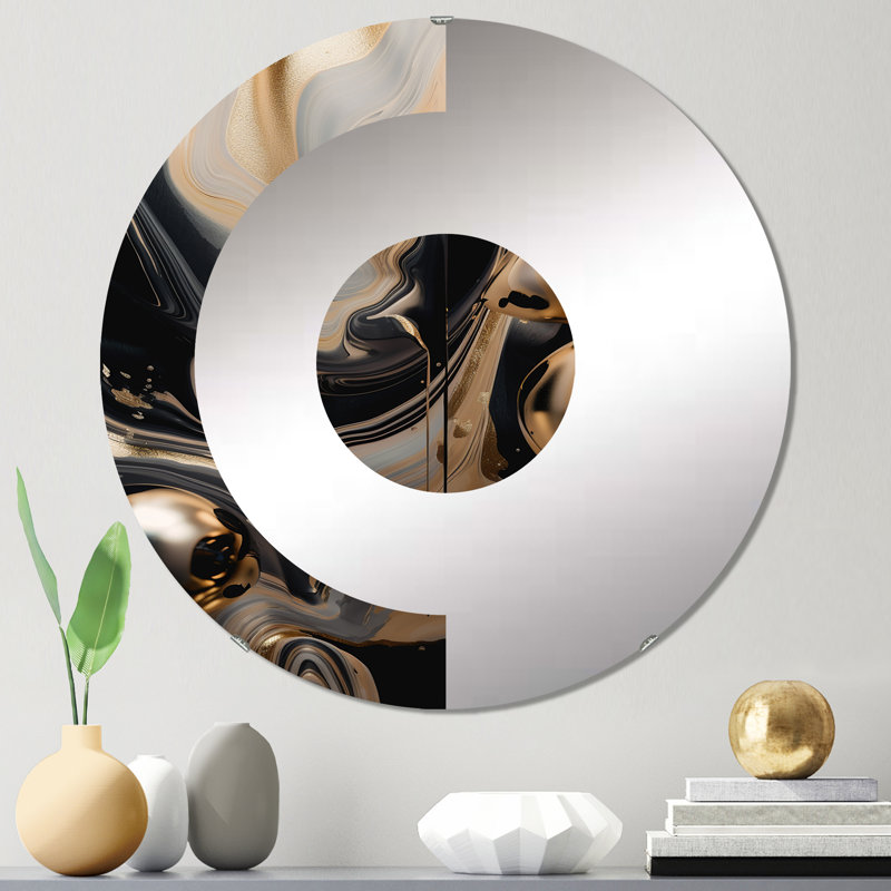 Anamda - Half Circle Wall Mirror, 23.6" x 23.6"