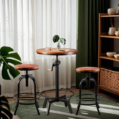 Kennemer 2 - Person Pine Solid Wood Top Four Leg Dining Set