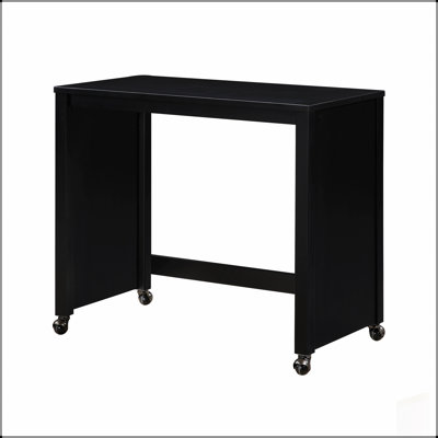 Ensemble de bureau à roulettes et tabourets 3 pièces avec roulettes et 2 ports de chargement USB pour une efficacité de bureau à domicile
