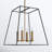 4 Light Large Open Frame Foyer Lantern in Transitional, Industrial Style Geometric Chandelier