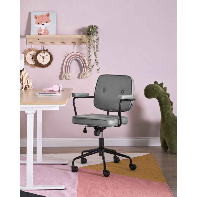 Office Chair, Grey, Velvet