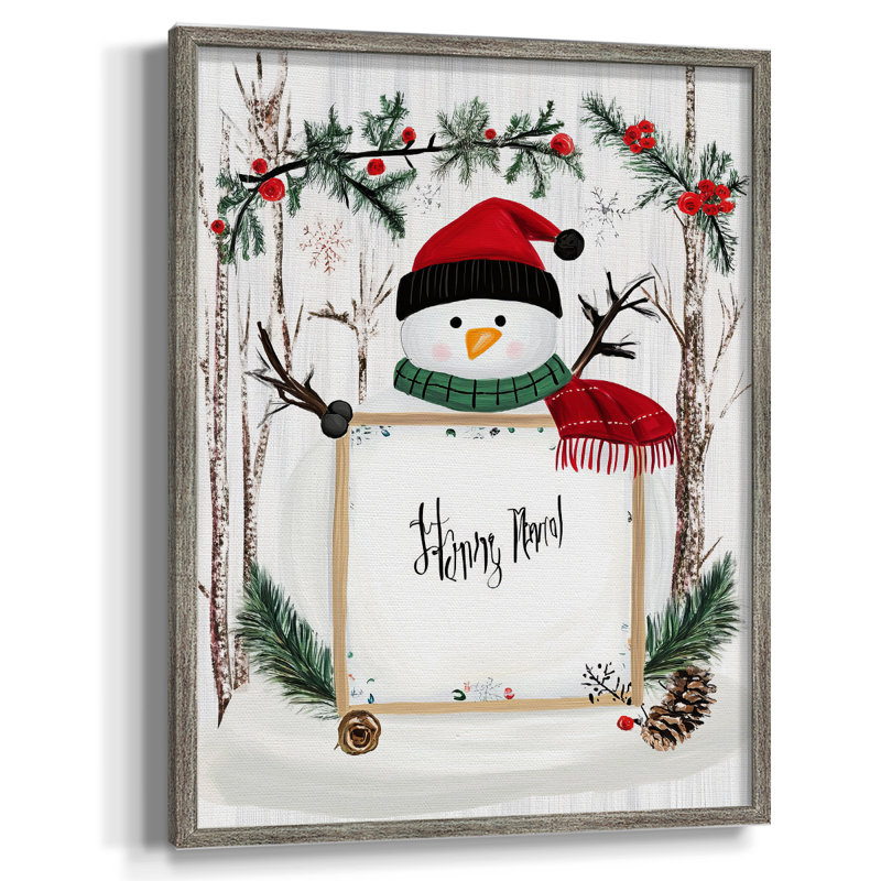 «Christmas Holiday Art XXV III», reproduction encadrée - bois massif, H 30 po x l 24 po