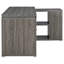 Bureau en T gris à 3 tiroirs Tona-133660569