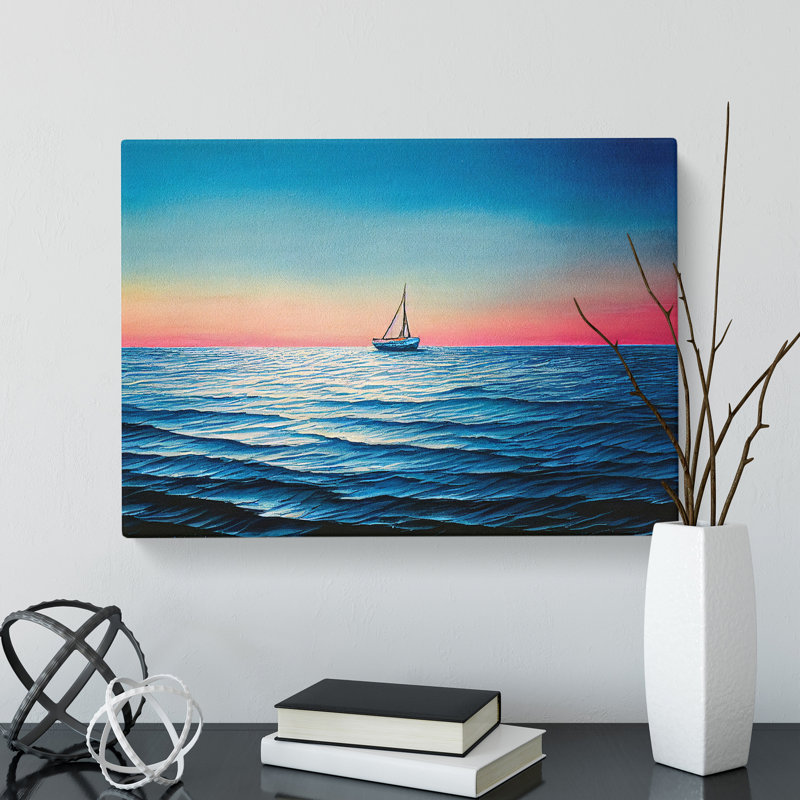 Stunning Sailing Boat - Wrapped Canvas, 40cm H x 60cm W x 3cm D