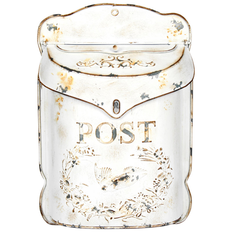 Coppage Steel Wall Mounted Post Box, White