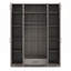 Garde-robe à 4 portes avec 1 tiroir et armoire supérieure, conception moderne pour beaucoup de rangement et peu d'espace-800278645