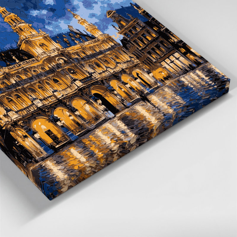 Art mural, villes bruxelloises, ville mauve, H 11 po x l 14 po
