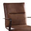 Chaise de bureau pivotante en cuir Jermelle