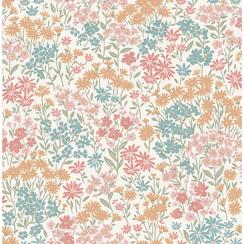 Papier peint Ditsy Daisies, Rose