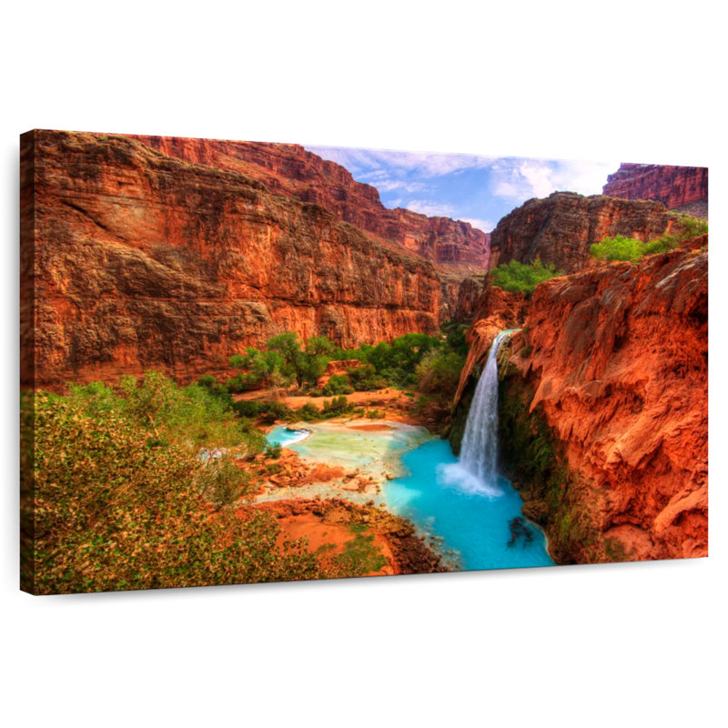 Alvord Havasupai Canyon Falls, H 26 po x l 39 po